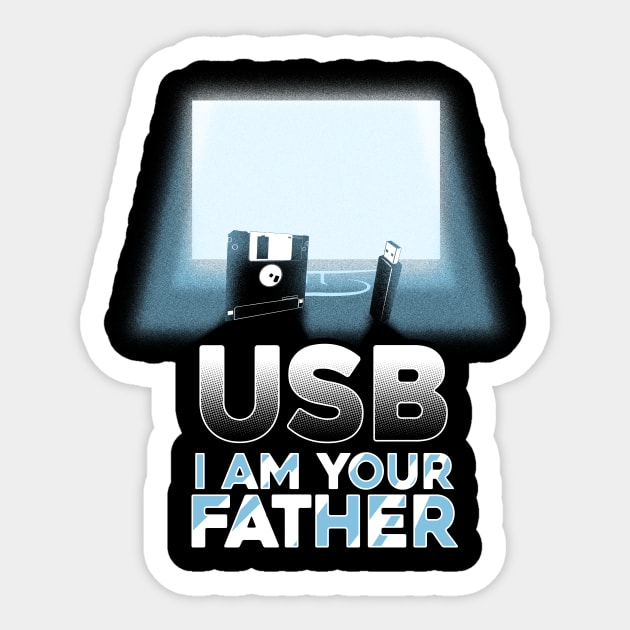 Usb I am your father Sticker by captainmood